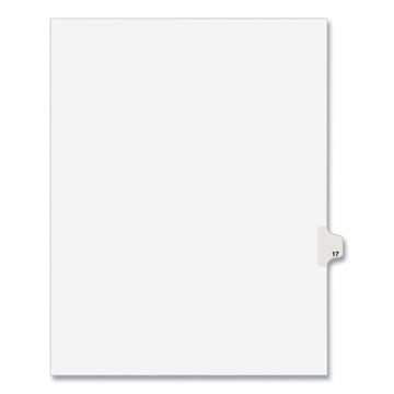 Avery® Preprinted Legal Exhibit Side Tab Index Dividers, Avery Style, 10-tab, 17, 11 X 8.5, White, 25-pack, (1017) freeshipping - TVN Wholesale